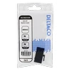 Cat6 "Keystone" jungtis, neekranuota, 2xRJ45, plastikinė, 180 DELTACO juoda / MD-125
