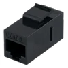 Cat6 "Keystone" jungtis, neekranuota, 2xRJ45, plastikinė, 180 DELTACO juoda / MD-125