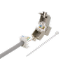 Cat6A ekranuotas "Keystone" lizdas, stalviršio gnybtas, plastikinis DELTACO / MD-121