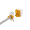Cat6A "Keystone" lizdas, plastikinis DELTACO baltas / oranžinis / MD-123
