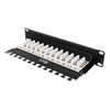 DELTACO 10-PATCH16 Patch Panel, 12 Ports, Cat6, UTP, Juodas / 10-PATCH16