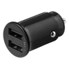 DELTACO 12/24 V USB įkroviklis su dvigubomis USB-A jungtimis, 2,4 A, 12 W, juodas USB-CAR124