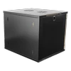 DELTACO 19" spintelė, 9U, 540x450mm, stovi arba montuojama į sieną, stiklinės durys, juodas / 19-5409B