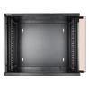 DELTACO 19" spintelė, 9U, 540x450mm, stovi arba montuojama į sieną, stiklinės durys, juodas / 19-5409B