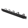 DELTACO 19 "cable handler, metal, 5 loops, 1U, juodas / 19-15