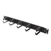 DELTACO 19 "cable handler, metal, 5 loops, 1U, juodas / 19-15