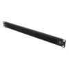 DELTACO 19 "kabelių panelė su šepečiu, metalinė/nailoninė, 1U, juoda