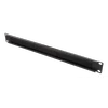 DELTACO 19 "kabelių panelė su šepečiu, metalinė/nailoninė, 1U, juoda