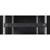 DELTACO 19 "kabelių panelė su šepečiu, metalinė/nailoninė, 1U, juoda