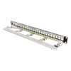 DELTACO 19 "Keystone patch panelė, 24 jungtys, 1U, įžeminimo kabelis, metalinis, juodas / PAN-214