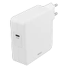 DELTACO 87W USB-C maitinimo šaltinis, greitas įkrovimas, USB-C PD, baltas / USBC-AC117
