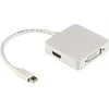 DELTACO Adapteris Mini DisplayPort - DVI / HDMI / DisplayPort, Baltas / DP-MULTI1