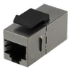 DELTACO Cat6 "Keystone" jungtis, ekranuotas, 2xRJ45,, 180, Metalinis / MD-126