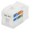 DELTACO Cat6A Keystone lizdas, LSA / 110 termination, plastikinis , 90, baltas / MD-124