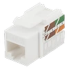 DELTACO Cat6A Keystone lizdas, LSA / 110 termination, plastikinis , 90, baltas / MD-124