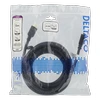 DELTACO didelės spartos HDMI kabelis, 5 m, Ethernet, 4K UHD, Be ferito juodas HDMI-1050D