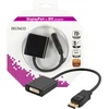 DELTACO DisplayPort į DVI-I Dual Link adapteris, 20 kontaktų - DVI-D 24 + 1 kontaktas , juodas, 0,2m / DP-DVI14-K