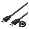 DELTACO „DisplayPort“ kabelis, 2m, 4K UHD, DP 1.2, juodas DP-1020D