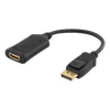 DELTACO DisplayPort į HDMI 2.0b adapteris, 4K in 60Hz, aktyvus, HDCP 2.2, 3D, 0.1m, juodas DP-HDMI32