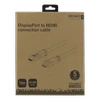 DELTACO DP - HDMI kabelis, 10m, 3840x2160 30Hz, 10.8Gb / s, juodas DP-HDMI1100