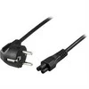DELTACO įžemintas kabelis CEE 7/7 iki IEC 60320 C5 , max 250V / 2.5A, 5m, juodas DEL-109GA