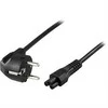 DELTACO grounded cable CEE 7/7 to IEC 60320 C5 , max 250V / 2.5A, 0.2m, juodas DEL-109CA-20