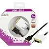DELTACO HDMI - DVI kabelis, Full HD - 60Hz, 19 pin ha - DVI-D Single Link ha, 3m / HDMI-113-K