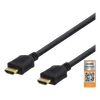 DELTACO High-Speed ​​Premium HDMI kabelis, 1,5 m, Ethernet, 4K UHD, Be ferito juodas / HDMI-1015D