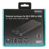 DELTACO išorinis HDD M.2 korpusas, B, B &amp; M, USB 3.1 Gen 1, SATA III, juodas MAP-K16N