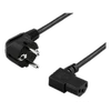 DELTACO įžemintas kabelis, kampinis CEE 7/7, IEC 60320 C13, 10m, 250V / 10A, juodas / DEL-111D