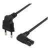 DELTACO kabelis, 3 m, CEE 7/16 - IEC 60320, juodas DEL-109BN