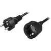 DELTACO kabelis CEE 7/7 į CEE 7/4 (Schuko) , 3m juodas / DEL-112S