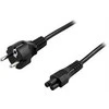 DELTACO kabelis CEE 7/7 IEC 60320 C5 , max 250V / 2.5A, 0.2m, juodasc DEL-109C-20