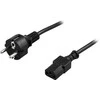 DELTACO kabelis, CEE 7/7 - IEC C13, 1m DEL-109L