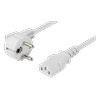 Kabelis Deltaco, 10m, max 250V / 10A, baltas DEL-111AV