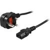 DELTACO kabelis UK, BS 1363-IEC C13, 10A, 2M, juodas DEL-109UK-10
