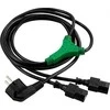 Inline DELTACO kabelis „Y-unit“, CEE 7/7 - 2xIEC C13, iki 250 V /10A, 2m, juodas/ DEL-109D