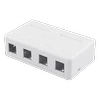 DELTACO Keystone virštinkinė dėžutė, 4 Ports, Balta / VR-224