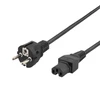 DELTACO maitinimo laidas CEE7 / 7 - IEC C15, 1m, juodas DEL-117