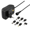 Maitinimo šaltinis DELTACO nuo 240 V iki 3-12 V, 1,5 A, 6 skirtingi antgaliai, juodas / PSR-15B