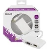 DELTACO mini DisplayPort prie HDMI ir VGA adapteris, baltas / DP-HDMIVGA1-K