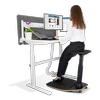 Ergonomiška stovima kėdė DELTACO OFFICE su integruotu kilimėliu, juodas / DELO-0302