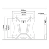 „DELTACO Office“, fiksuotas laikiklis, 13 "-27", 25 kg, 75x75-100x100 / ARM-0100