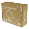 USB mono ausinės DELTACO OFFICE garso valdymas, triukšmą mažinantis mikrofonas, juodas / DELO-0650