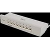 DELTACO Patch Panel, 8xRJ45, Cat6a, montuojamas ant sienos, 10Gbps, Krone terminalai, metalinis, pilkas / PAN-210