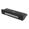 DELTACO Patch Panel, 8xRJ45, Cat6a, Montuojamas ant sienos, 10Gbps, Krone terminalai, Metalas, Juodas / PAN-211