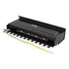 DELTACO Patch Panel, 8xRJ45, Cat6a, Montuojamas ant sienos, 10Gbps, Krone terminalai, Metalas, Juodas / PAN-211