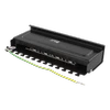 DELTACO Patch Panel, 8xRJ45, Cat6a, Montuojamas ant sienos, 10Gbps, Krone terminalai, Metalas, Juodas / PAN-211
