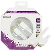 DELTACO plokščias HDMI kabelis, 4K, UltraHD in 60Hz, 2m, baltas / HDMI-1020H-K