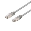 DELTACO S / FTP Cat6 patch kabelis, LSZH, 0,5 m, pilkas SFTP-60H